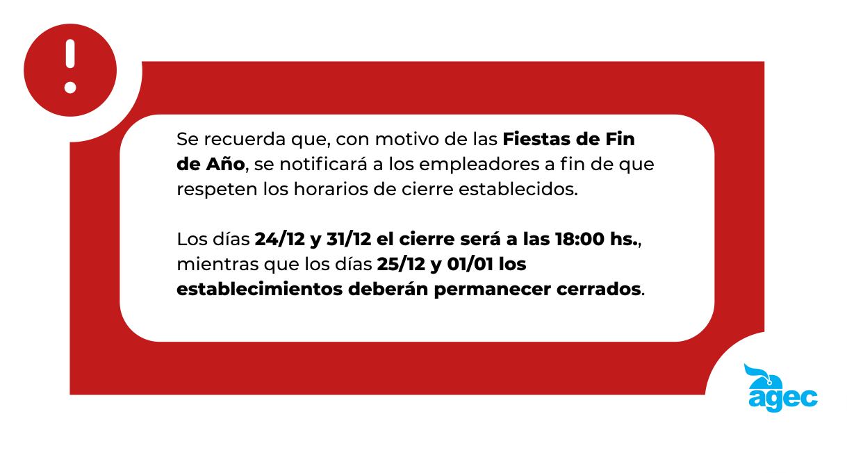 horarios fiestas fin de año Imagen Local